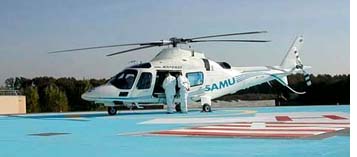 L'hélicoptère du SAMU